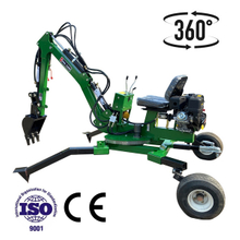 Remolque remolque mini excavador con rotación de 360 ​​°